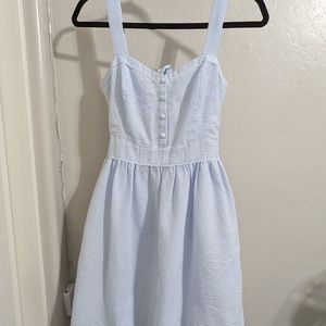 Like new seersucker open tie back babydoll dress from Francesca's
